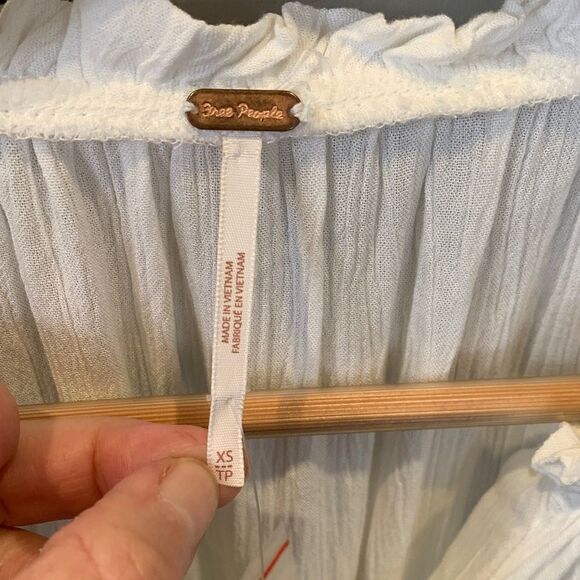 Free People Jeanette tunic while lace blouse tunic NWT size XS - Picture 3 of 11